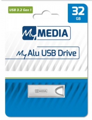 Pendrive, 32GB, USB 3.2 Gen1, alumínium ház, MYMEDIA "Alu" (by VERBATIM)